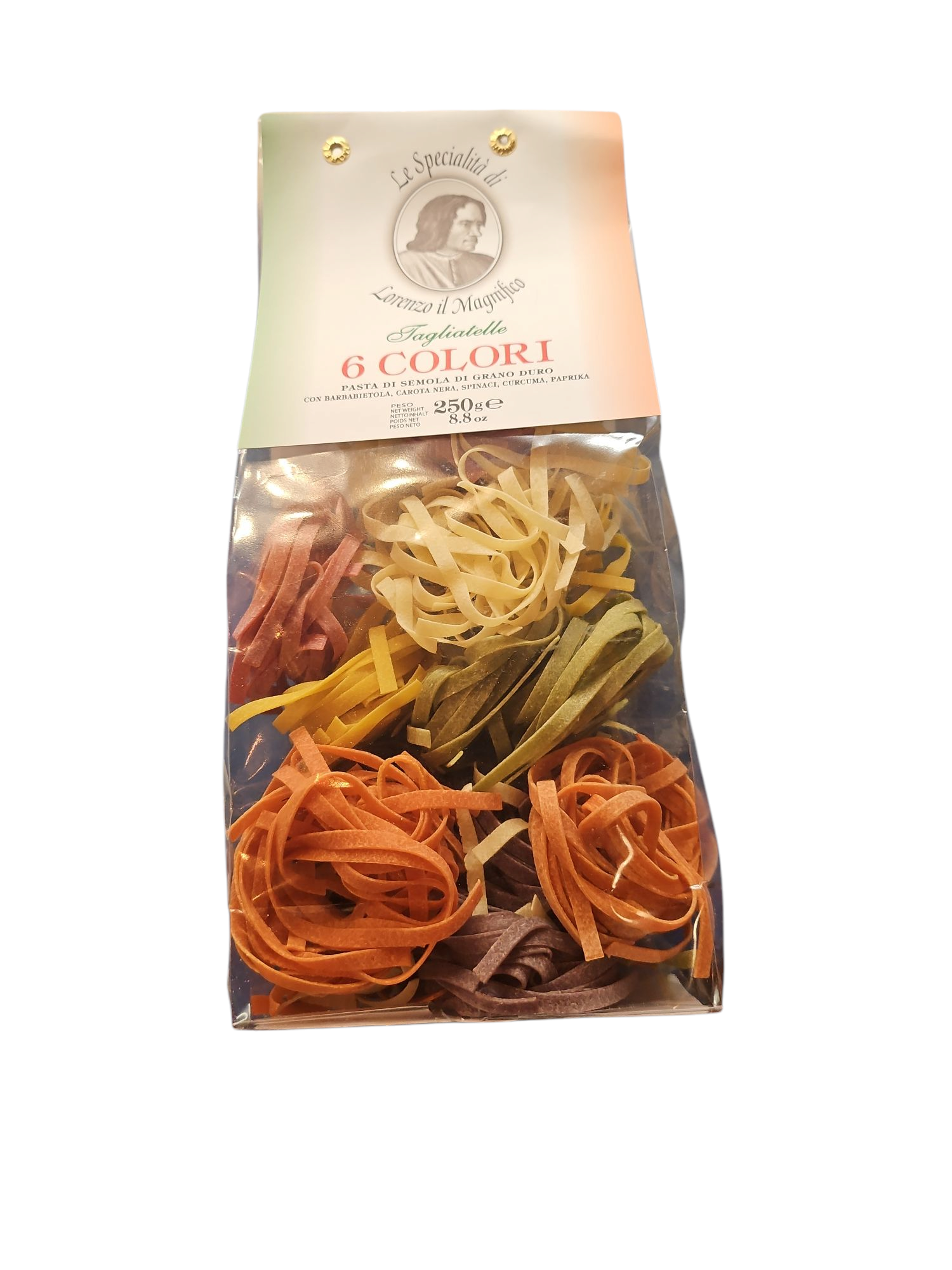 Tagliatelle 6 colors Lorenzo the Magnificent Ancient Pastificio Morelli